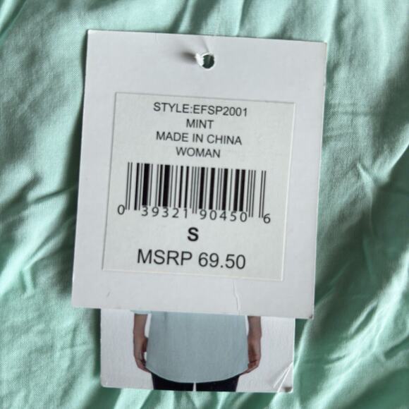 NEW Ellen Tracey Sweater Women's Size Small Mint Green Lightweight Layered VNeck - Picture 4 of 8